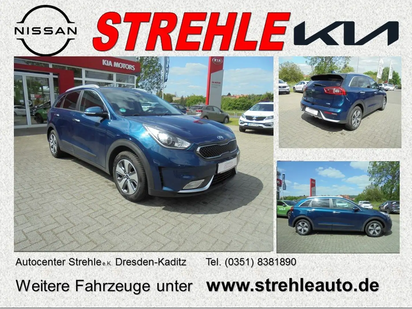 Kia Niro 1.6 GDI HEV Hybrid, Vision, AHZV, Allwetterreifen Azul - 1