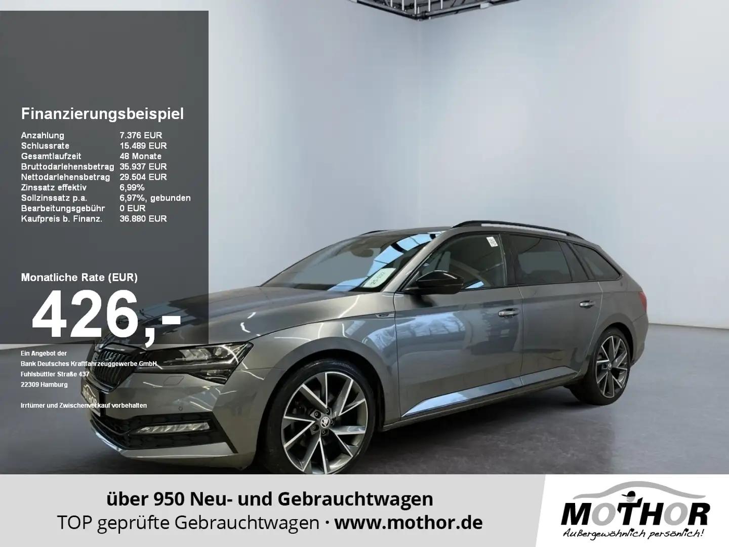 Skoda Superb Combi Sportline 2.0TDI DSG 4x4 ACC Grau - 1