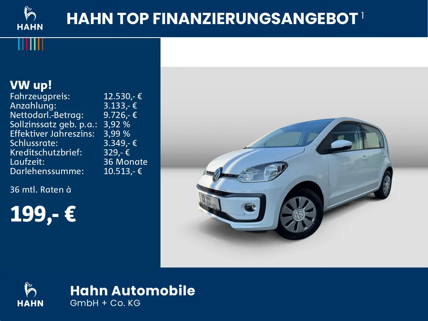 Volkswagen up! 1.0TSI Bluetooth GRA Rückfahrkamera Sitzheiz Weiß - 2