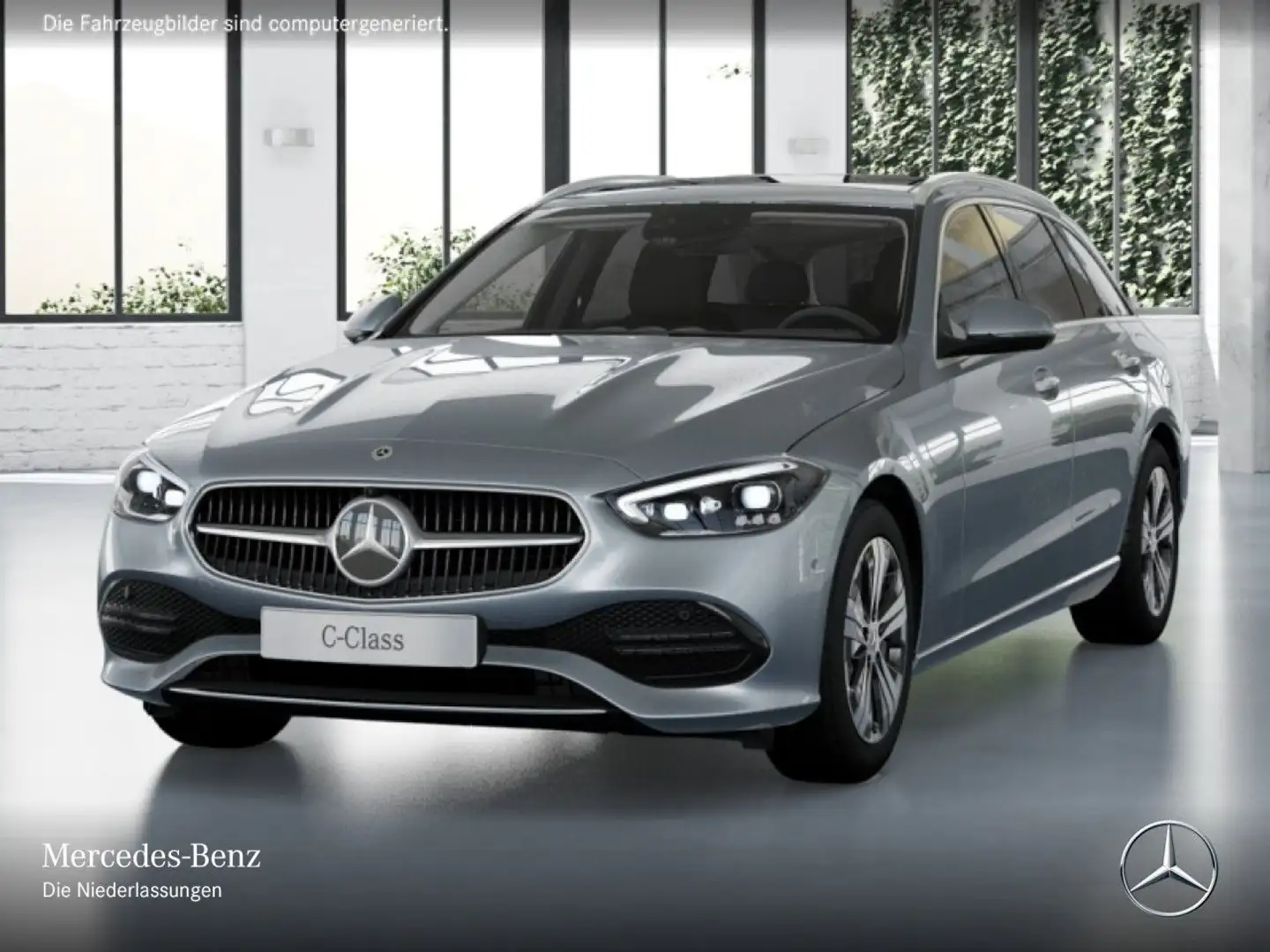 Mercedes-Benz C 300 de T AVANTG+PANO+AHK+BURMESTER+KEYLESS+9G Silber - 2