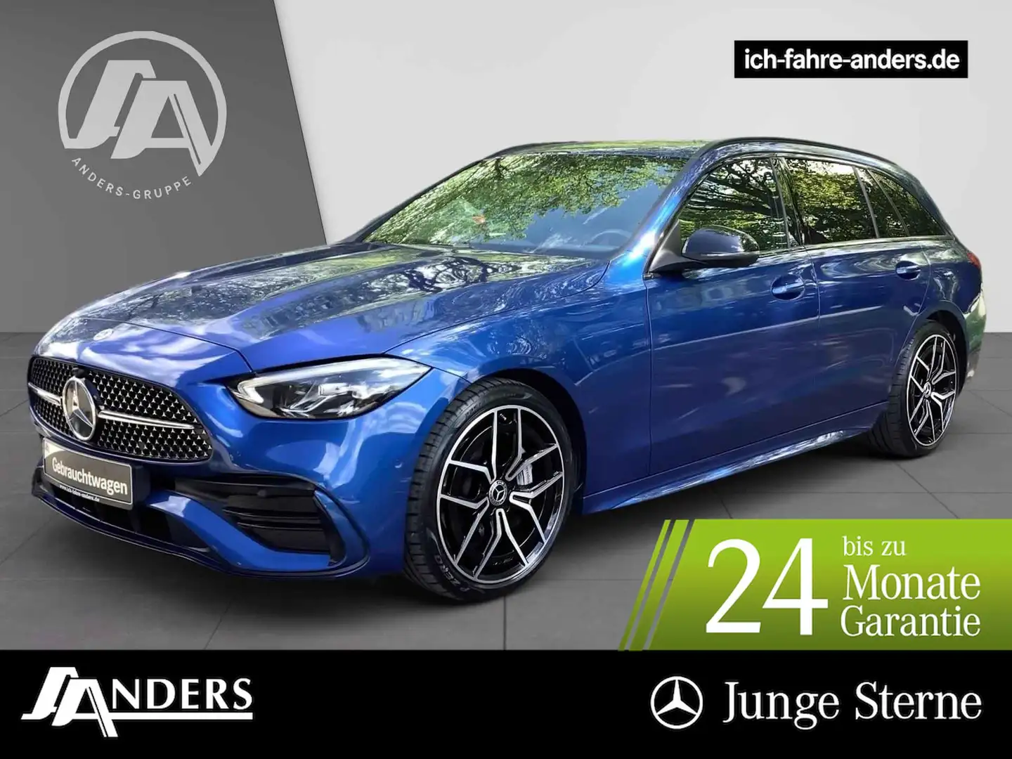Mercedes-Benz C 300 d T AMG+MBUX+Night+MASSAGE+LED+Kam+EASY-P. Blau - 1