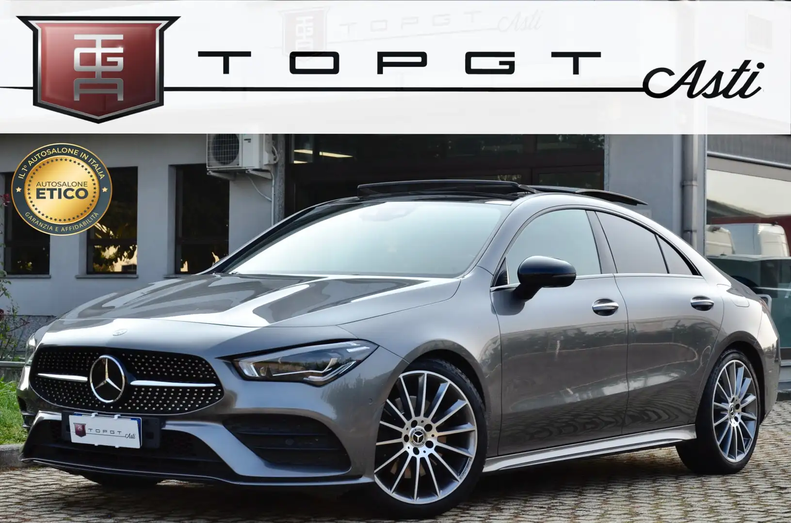 Mercedes-Benz CLA 200 CLA Coupe 200d Premium AMG Line 150cv auto TETTO Grigio - 1