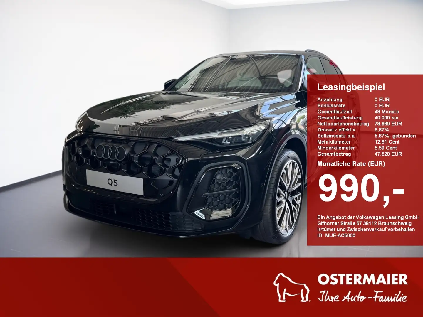 Audi Q5 SUV TDI quattro S tronic 204PS. AHK. PANO. MMI.TEC Schwarz - 1