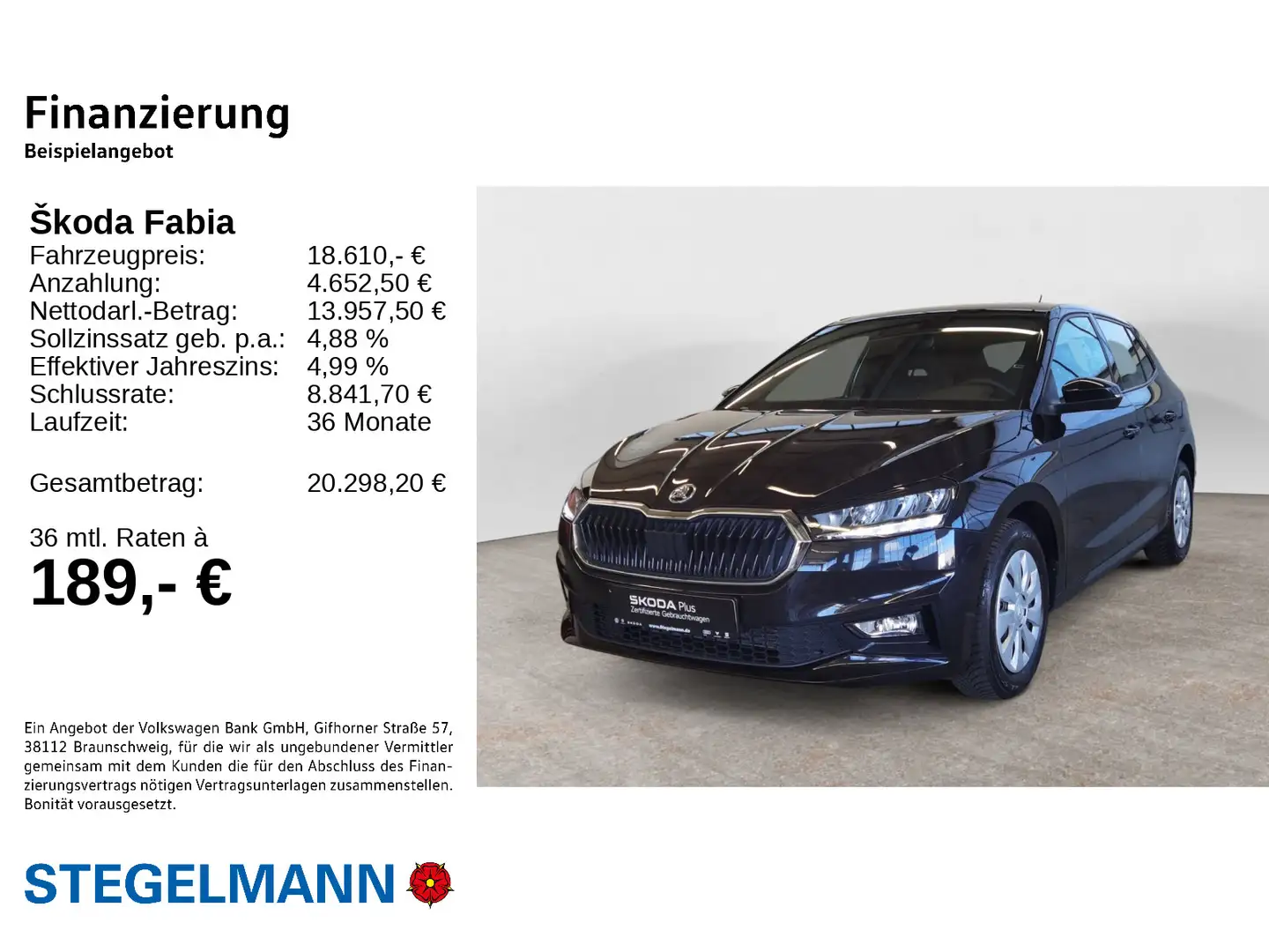 Skoda Fabia 1.0 TSI Selection *LED*App-Connect*Sitzhei Schwarz - 2