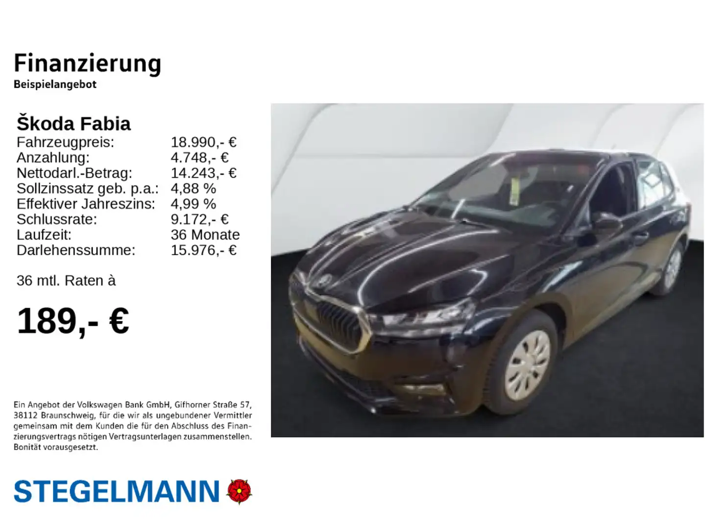 Skoda Fabia 1.0 TSI Selection *LED*App-Connect*Sitzhei Schwarz - 2