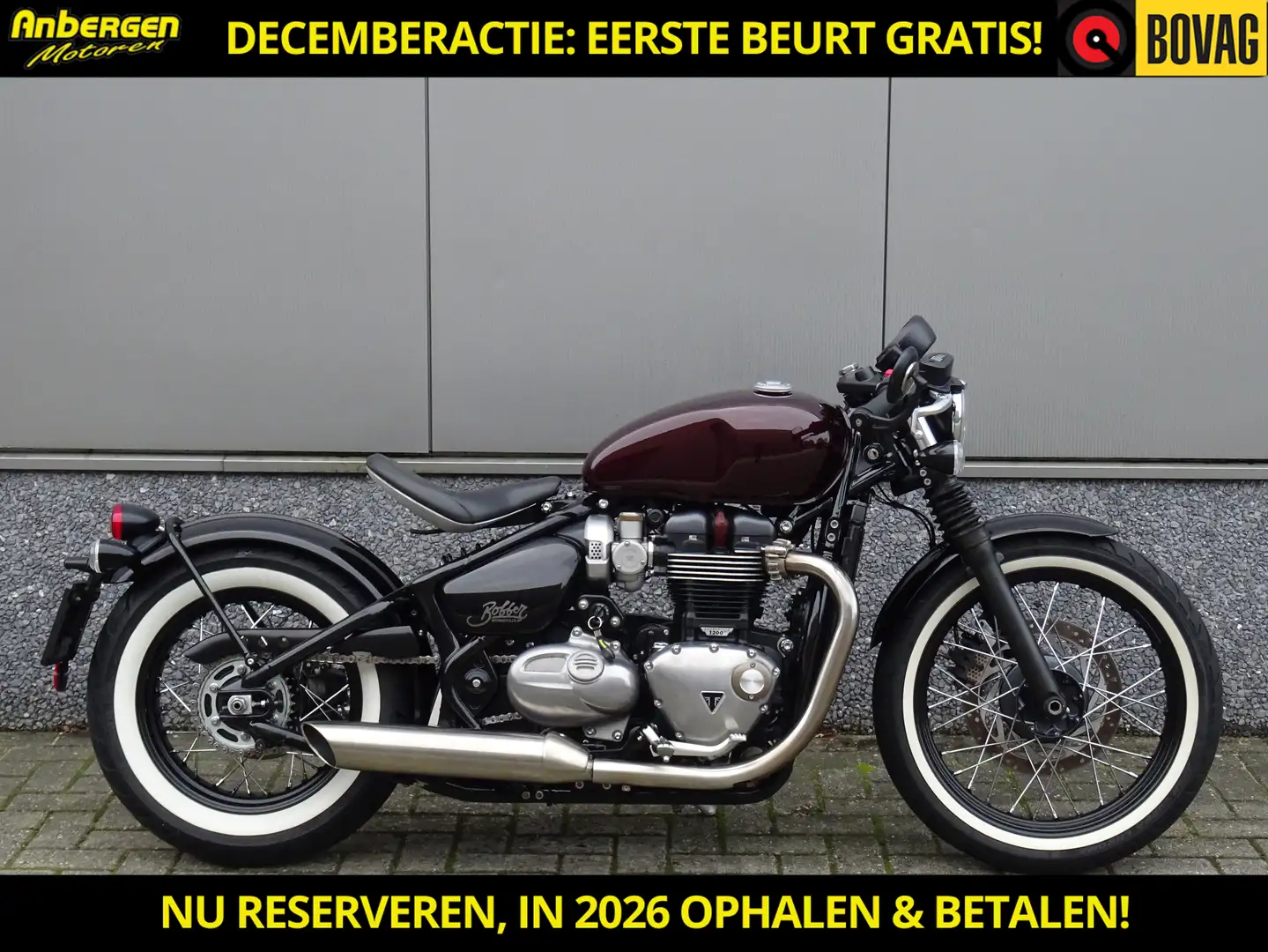 Triumph Bonneville Bobber Rood - 1