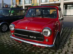 Miniature Kess 1/43 - Innocenti Mini Cooper 1300 Export 1973 - Rouge - Résine (Neuve)