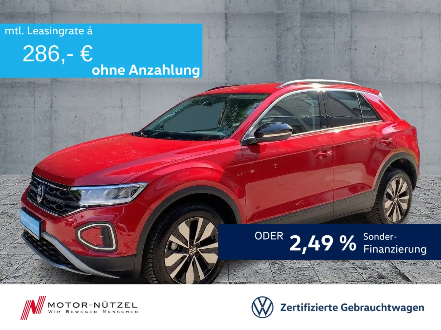 Volkswagen T-Roc 1.5 TSI GOAL 5JG+LED+NAVI+ACC+DAB+SHZ+ALU Rouge - 1