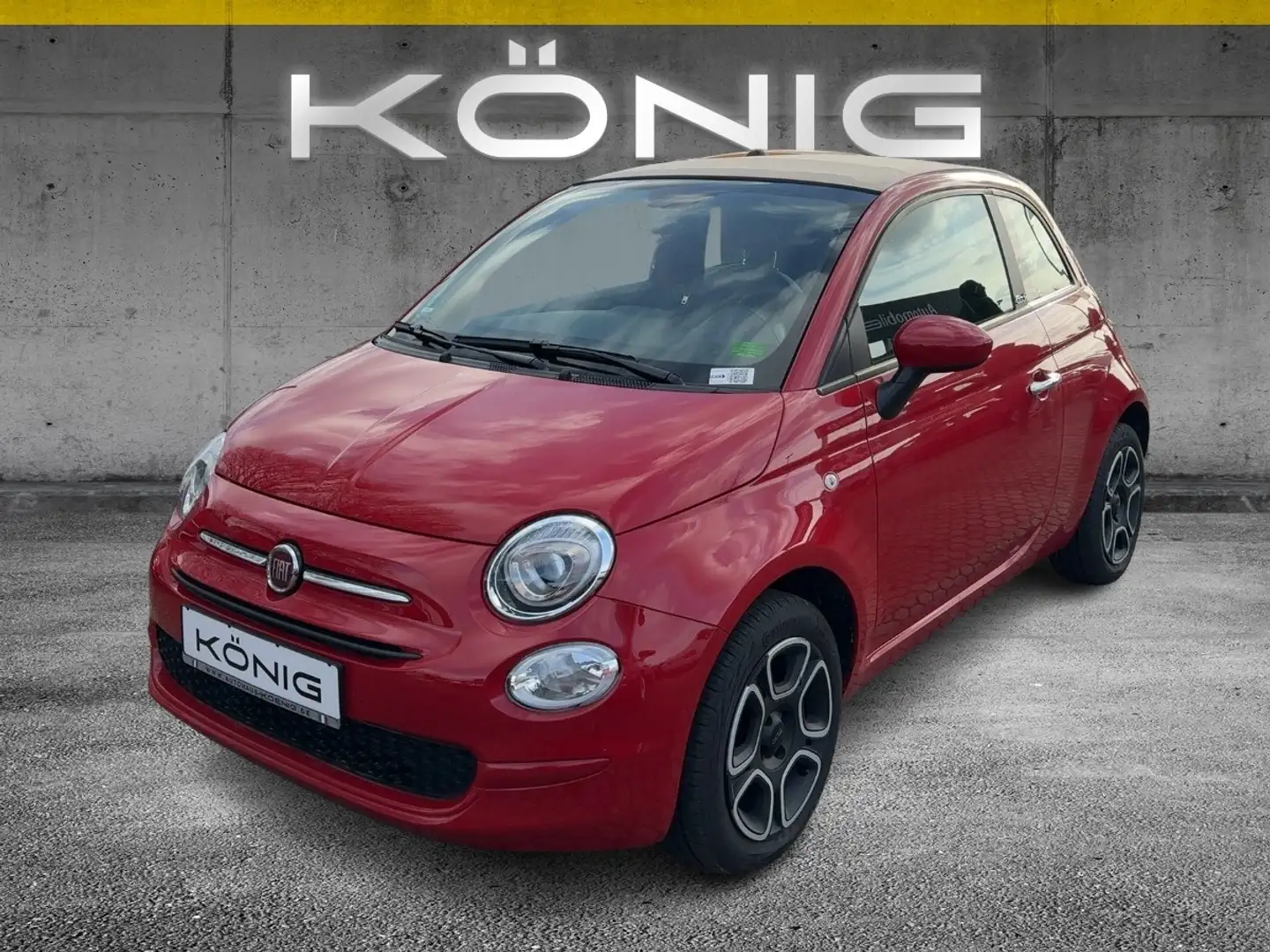 Fiat 500C Cabrio Club 1.0 Klima*Tempomat*CarPlay Rot - 1