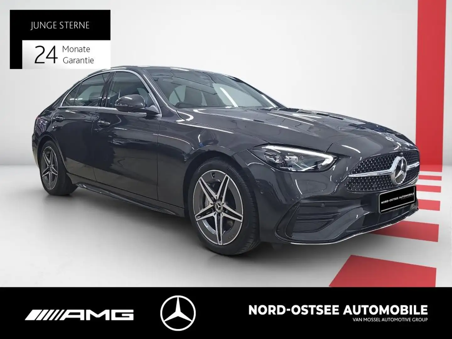 Mercedes-Benz C 220 d AMG MBUX SHZ DISTRONIC KEYLESS-GO Grau - 2