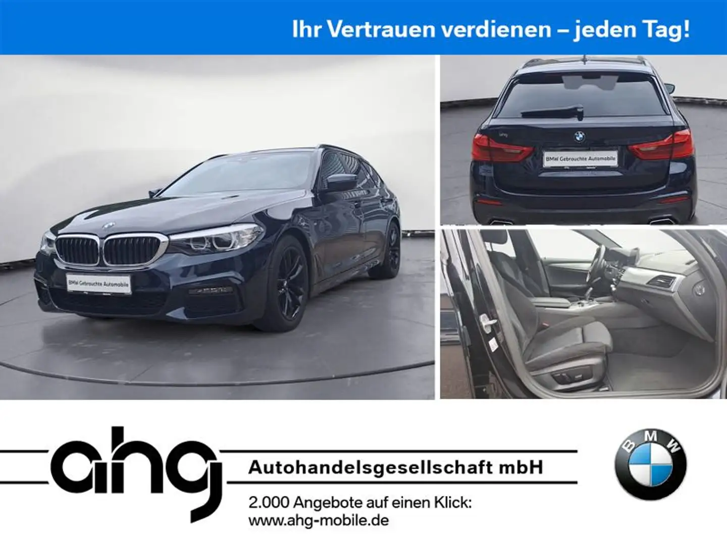 BMW 520 d Touring M Sportpaket Navi Prof. Klimaaut. Zwart - 1