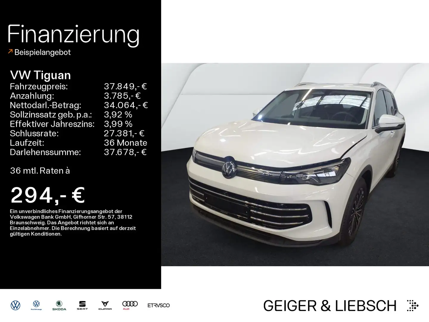 Volkswagen Tiguan 2.0 TDI DSG ELEGANCE*IQ.LIGHT*AHK*KAMERA* Weiß - 1
