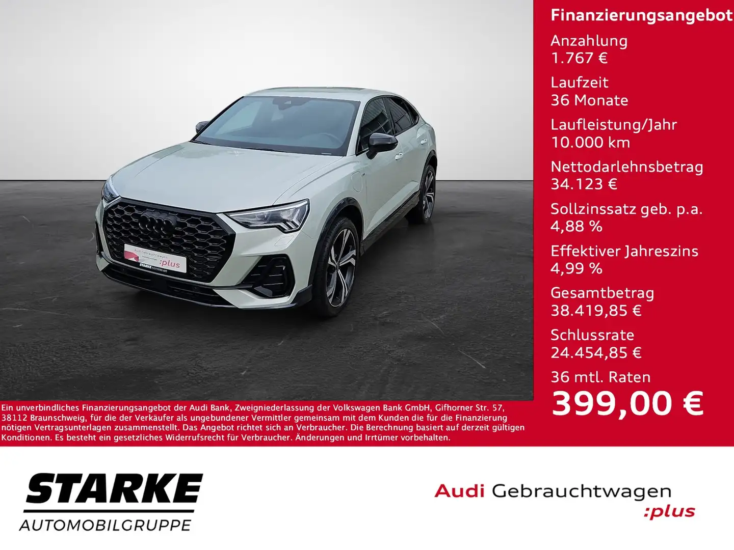 Audi Q3 Sportback 45 TFSI e S tronic S line Edition One... Silber - 1