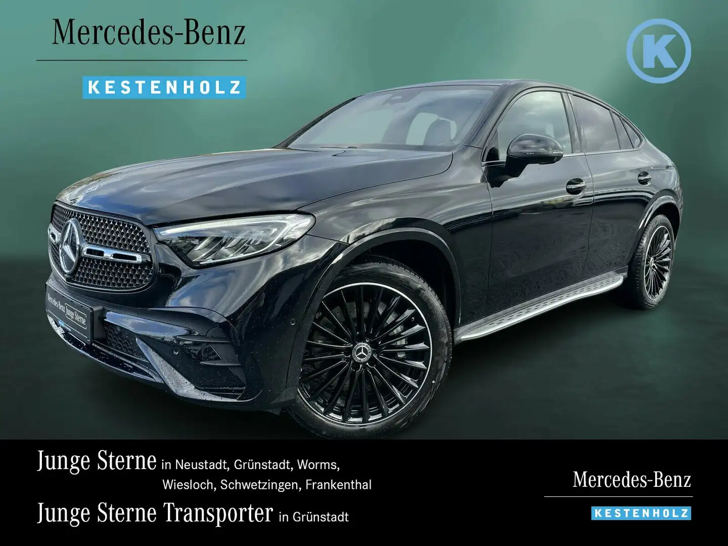 Mercedes-Benz GLC 300 GLC 300 d 4M AMG+NIGHT+AHK+DISTRO+PANO+MEMO+360° Schwarz - 1