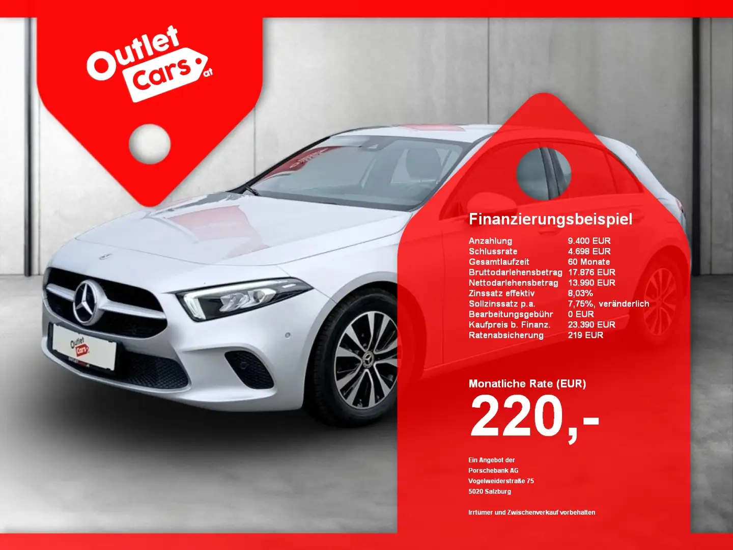 Mercedes-Benz A 180 d Style ASSIST+LED+LEDER+NAVI+RFK+Virtual Silber - 1