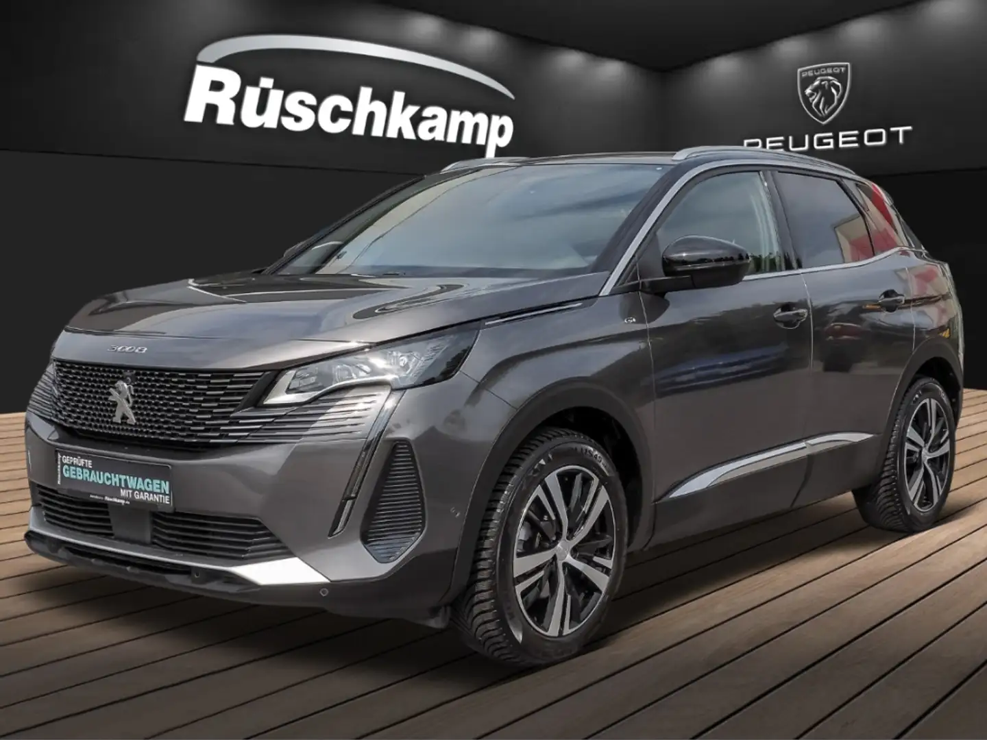 Peugeot 3008 GT 1.2 Navi 360-Kam Leder Memory-Sitze Allwetter Grau - 1