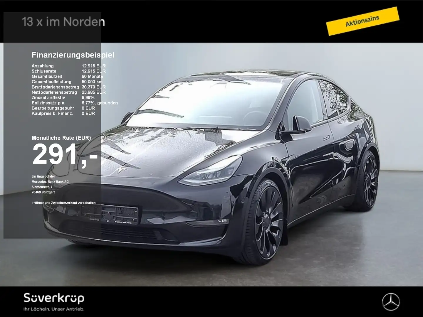 Tesla Y Performance Dual AWD +DISTR PANO KAMERA SHZ Schwarz - 1