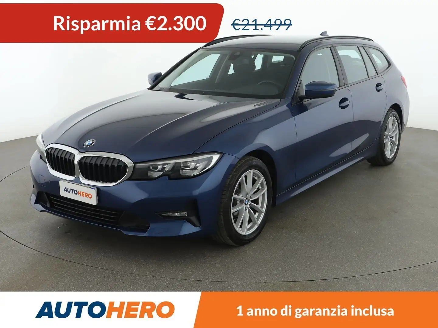 BMW 318 318d Touring Business Advantage MHEV Bleu - 1