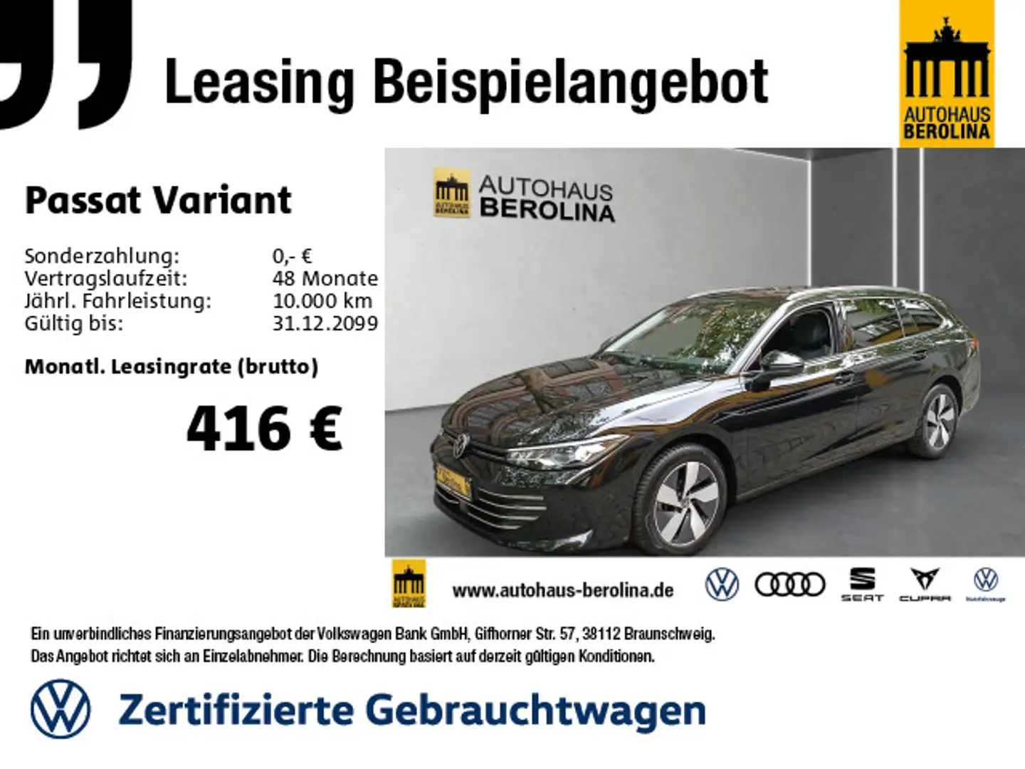 Volkswagen Passat Variant 2.0 TDI Business DSG *IQ.DRIVE* Schwarz - 1