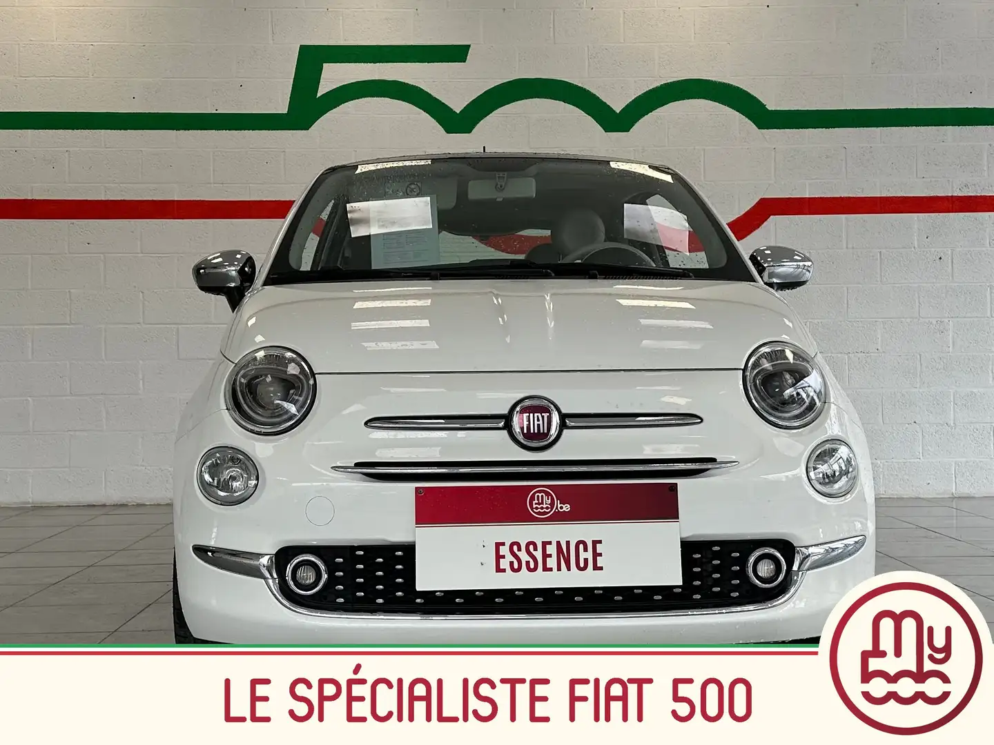 Fiat 500 1.2i Lounge * Navi * Toit pano* Clim auto Wit - 2