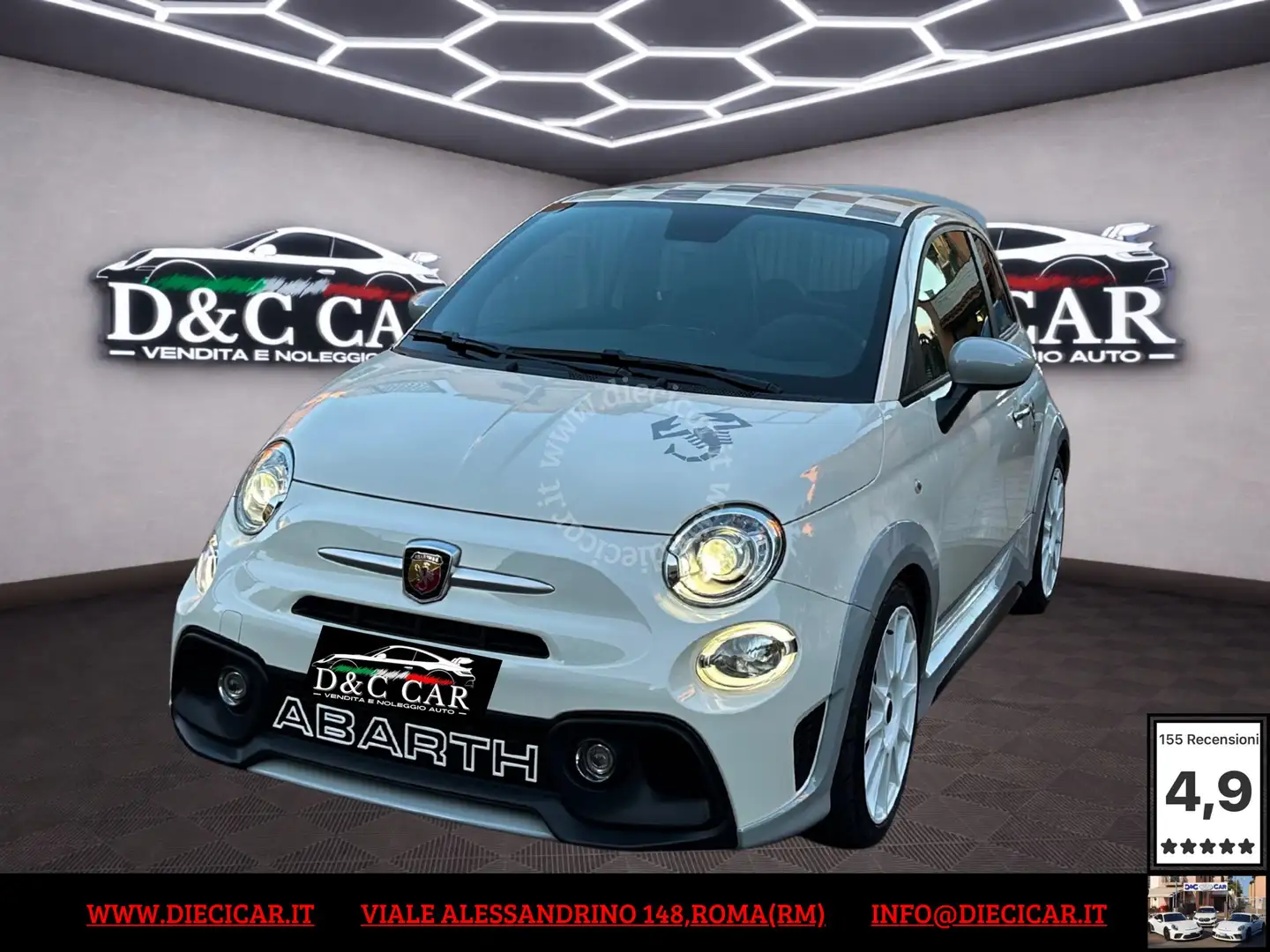 Abarth 695 695 1.4 t-jet 70th 180cv NAVI SABELT XENO BEATS Blanc - 2