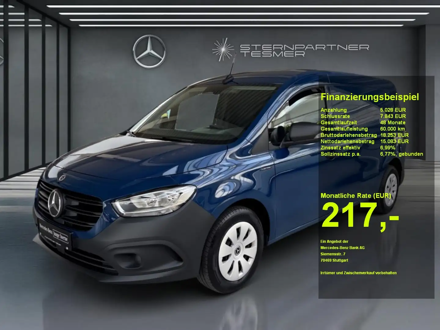 Mercedes-Benz Citan e  Kasten Lang Klimaaut-SHZ-PTS Синій - 1