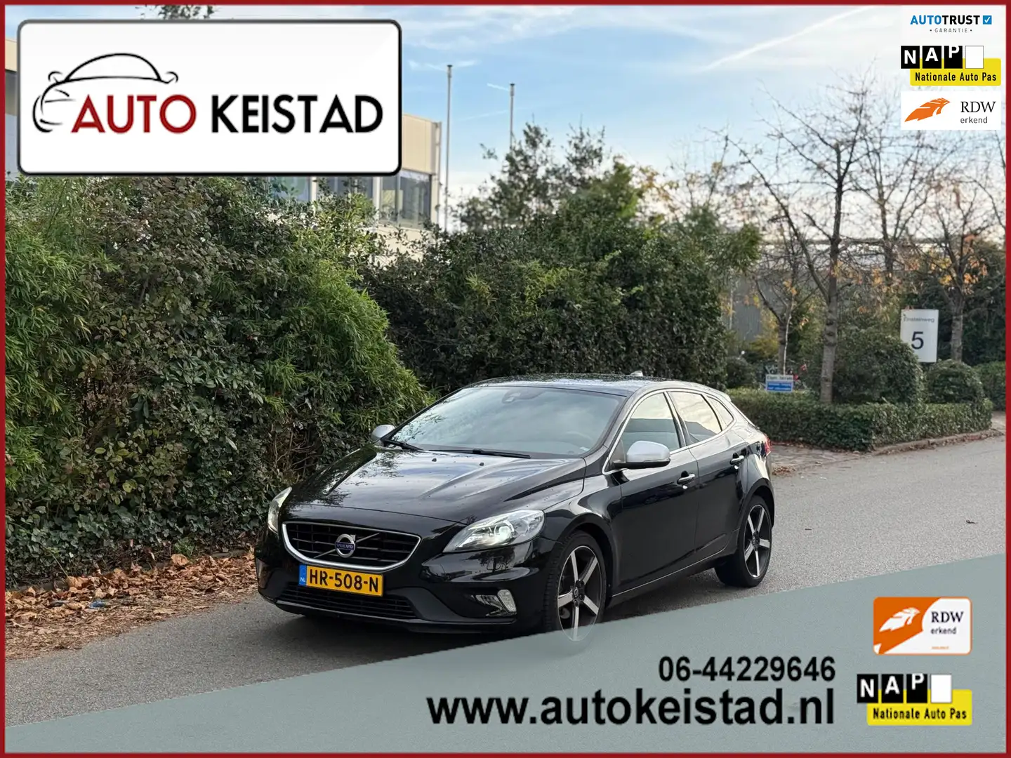 Volvo V40 2.0 D2 OCEAN RACE LEDER/PANORAMA/HARMAN KARDON! Zwart - 1