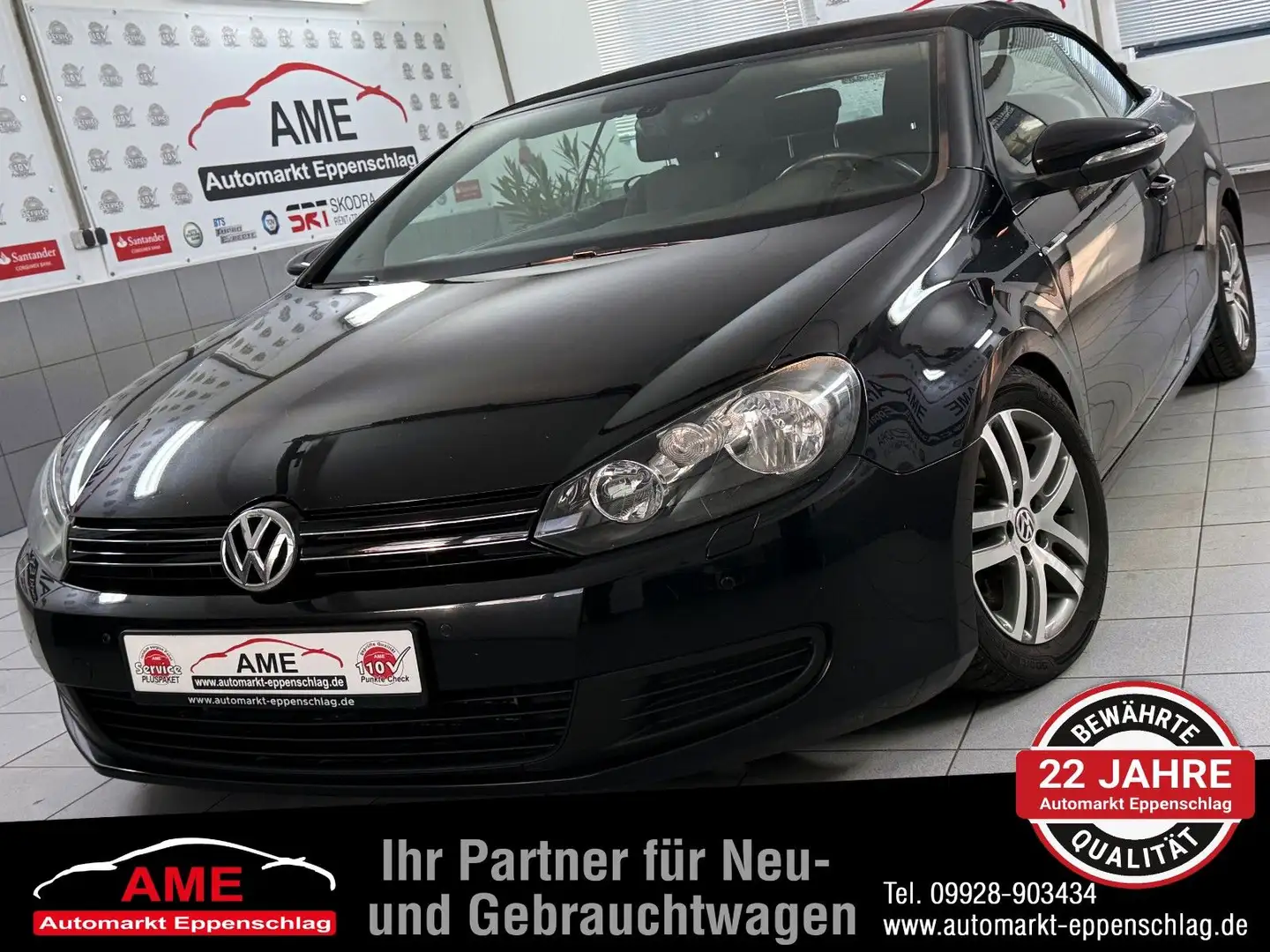 Volkswagen Golf VI Cabriolet 2.0 TDI BMT Windschott|BT|SHZ Чорний - 1