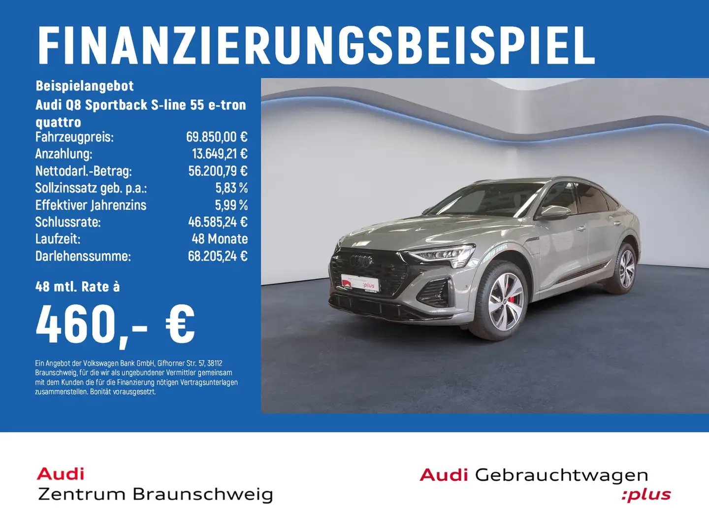 Audi Q8 Sportback S-line 55 e-tron quattro MATRIX-LED Grau - 2