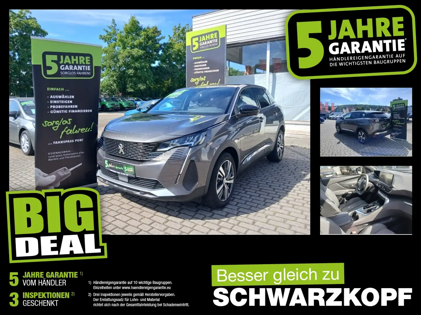 Peugeot 3008 1.2 136 Allure LED+Navi+SHZ+Winterp.+Kam. Gris - 1
