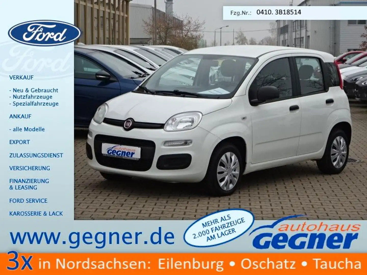Fiat Panda Easy 1.2i Klimaanlage Weiß - 1