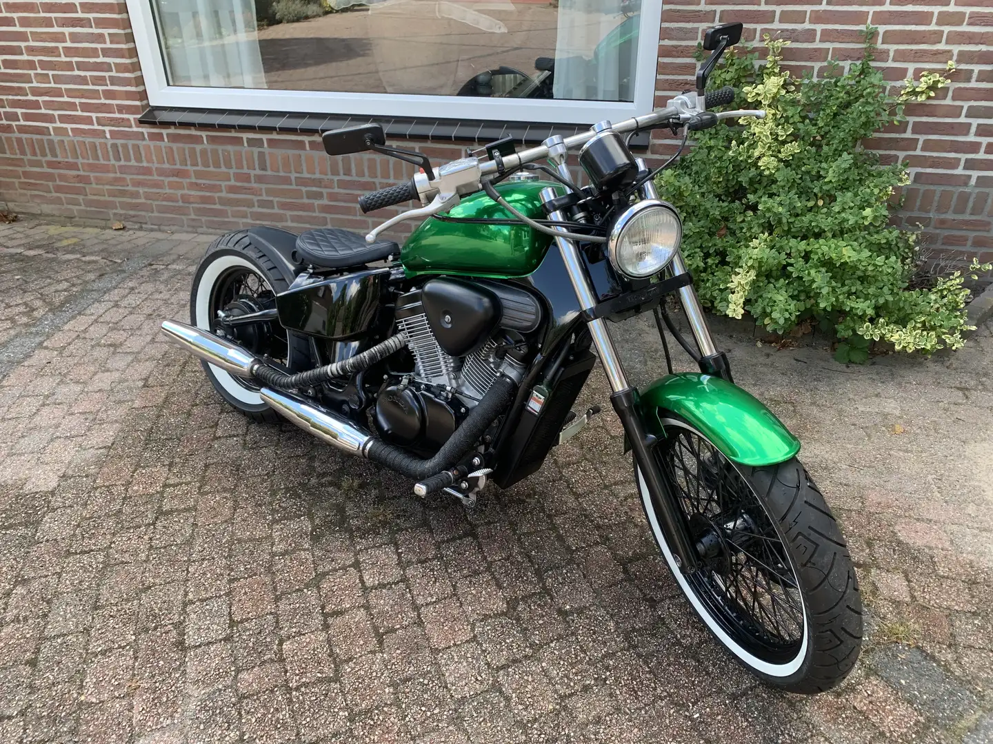 Honda Shadow 600 custom bobber vt600 Groen - 2