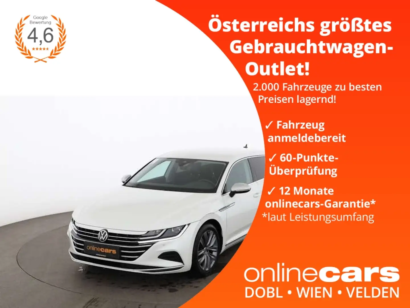 Volkswagen Arteon SB 2.0 TDI Elegance Aut LED RADAR NAVI PDC Weiß - 1