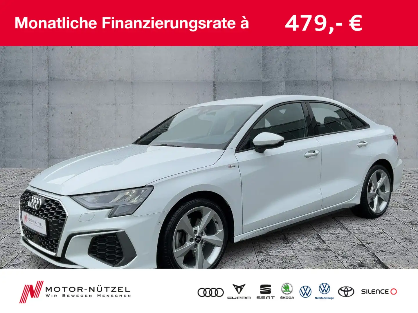 Audi A3 40 TFSI S-TR QU S-LINE 5JG+LED+NAVI Weiß - 1