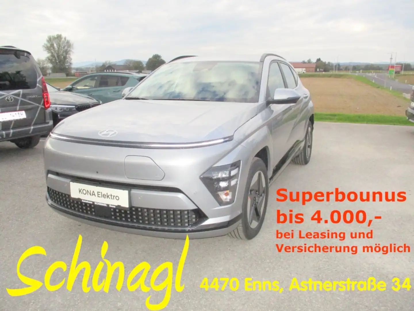 Hyundai KONA EV (SX2) Smart Line 48,6 kWh k6es1-PP1-OO5 Silber - 1