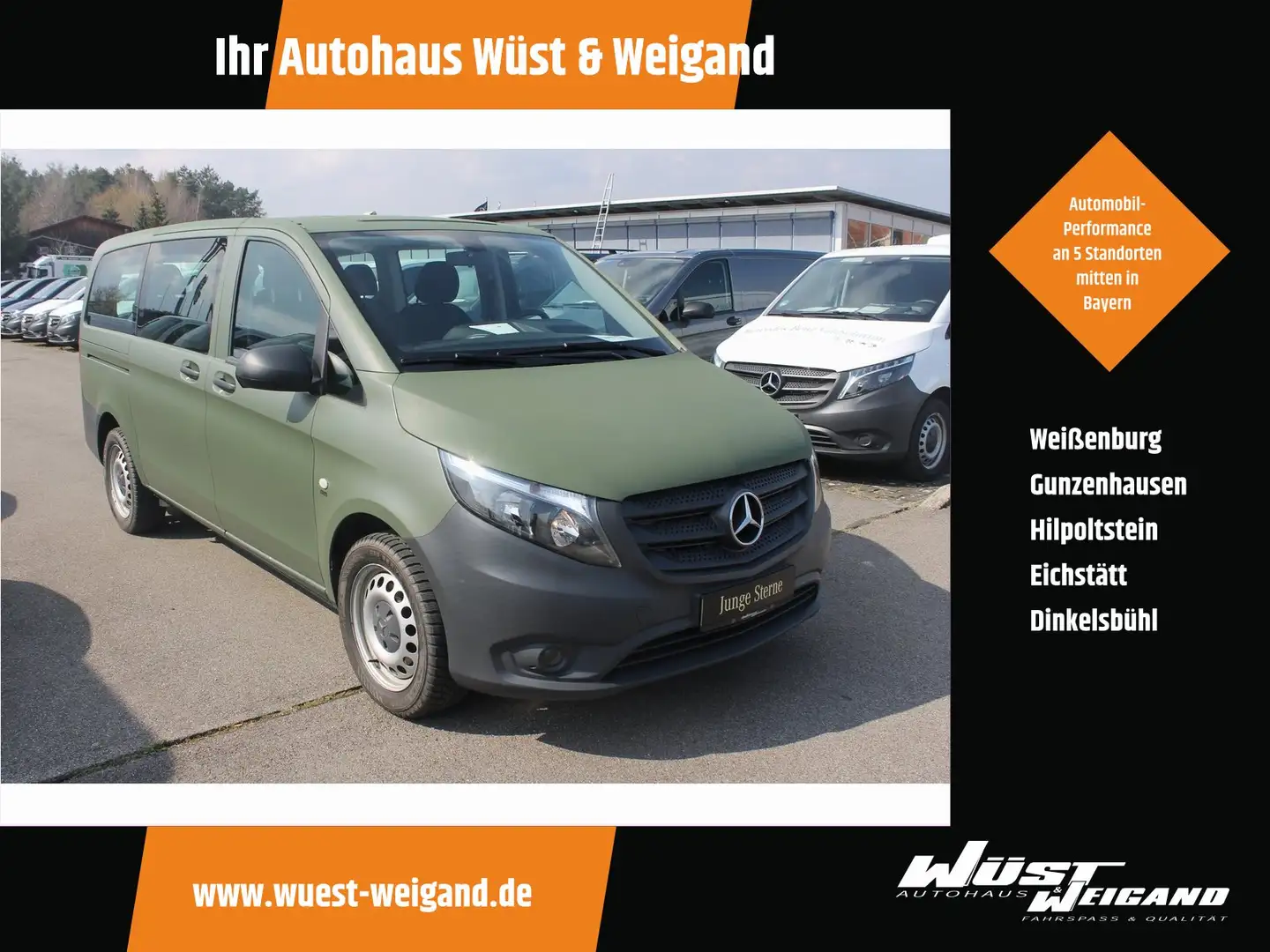 Mercedes-Benz Vito 114 CDI 4x4 Tourer+Navi+8-Sitze+Allrad+ Grün - 1
