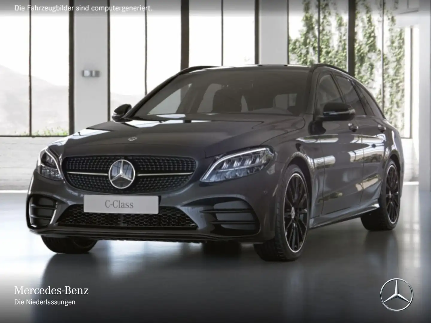 Mercedes-Benz C 300 T AMG+NIGHT+LED+KAMERA+19"+SPUR+TOTW+KEYLESS Gris - 2