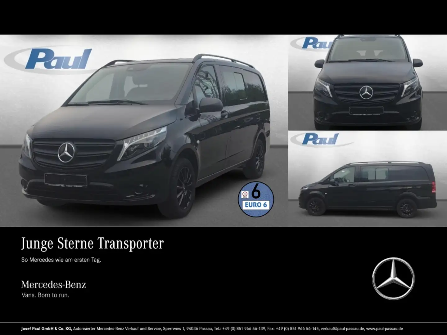 Mercedes-Benz Vito 119 CDI Mixto 4x4 LED+AHK+Kamera+Navi+PTS Noir - 1