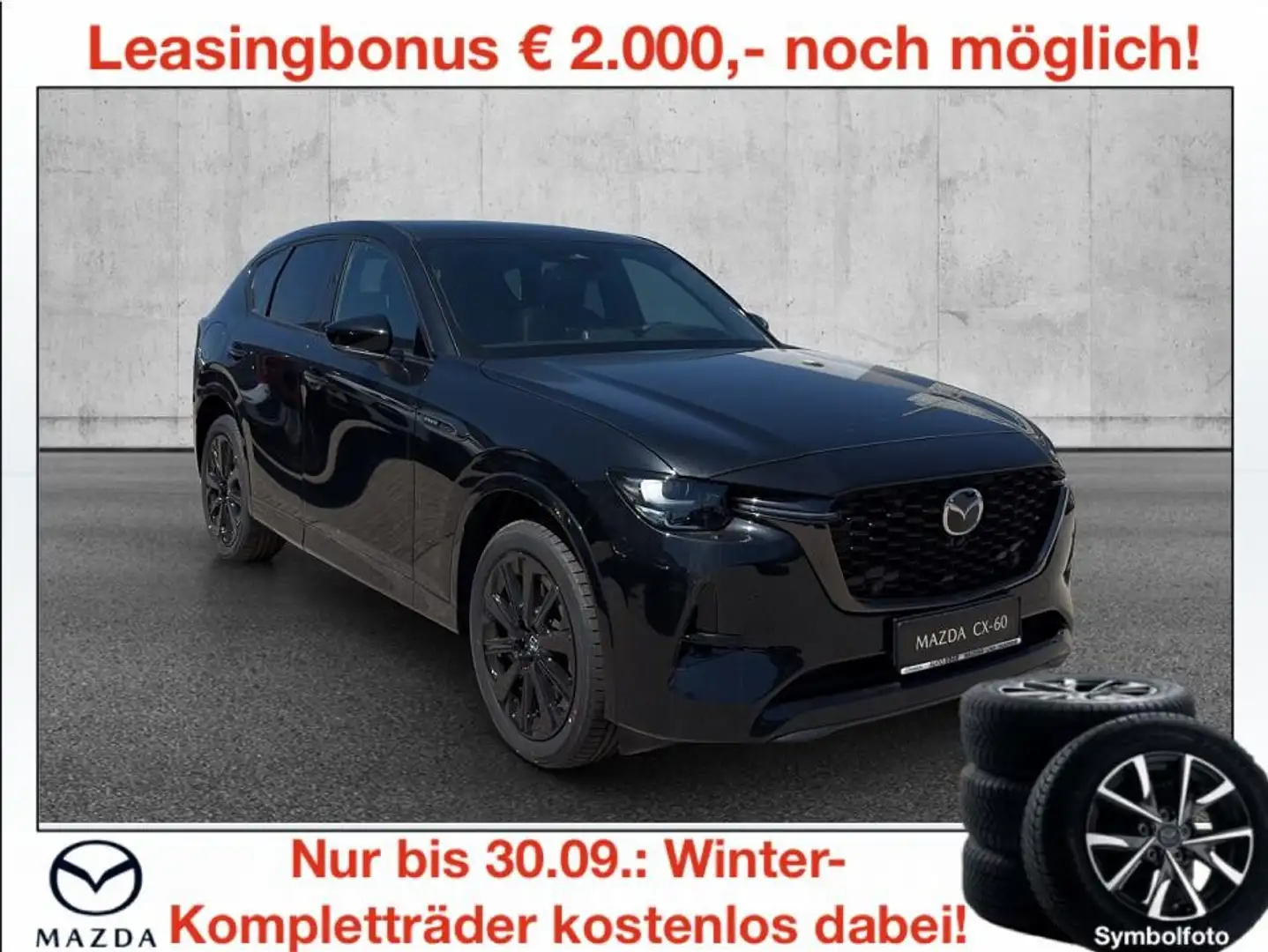 Mazda CX-60 2.5L e-SKYACTIV PHEV AWD HOMURA PLUS Aut. Schwarz - 1