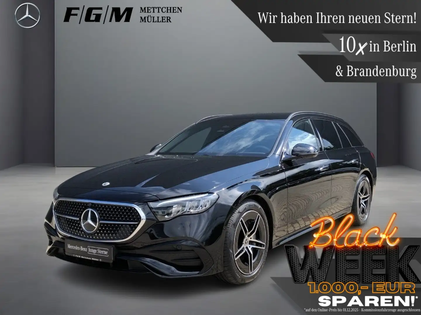 Mercedes-Benz E 200 T AMG Advanced KeyGo|TWA|AHK|Night|Sitzhz Schwarz - 1