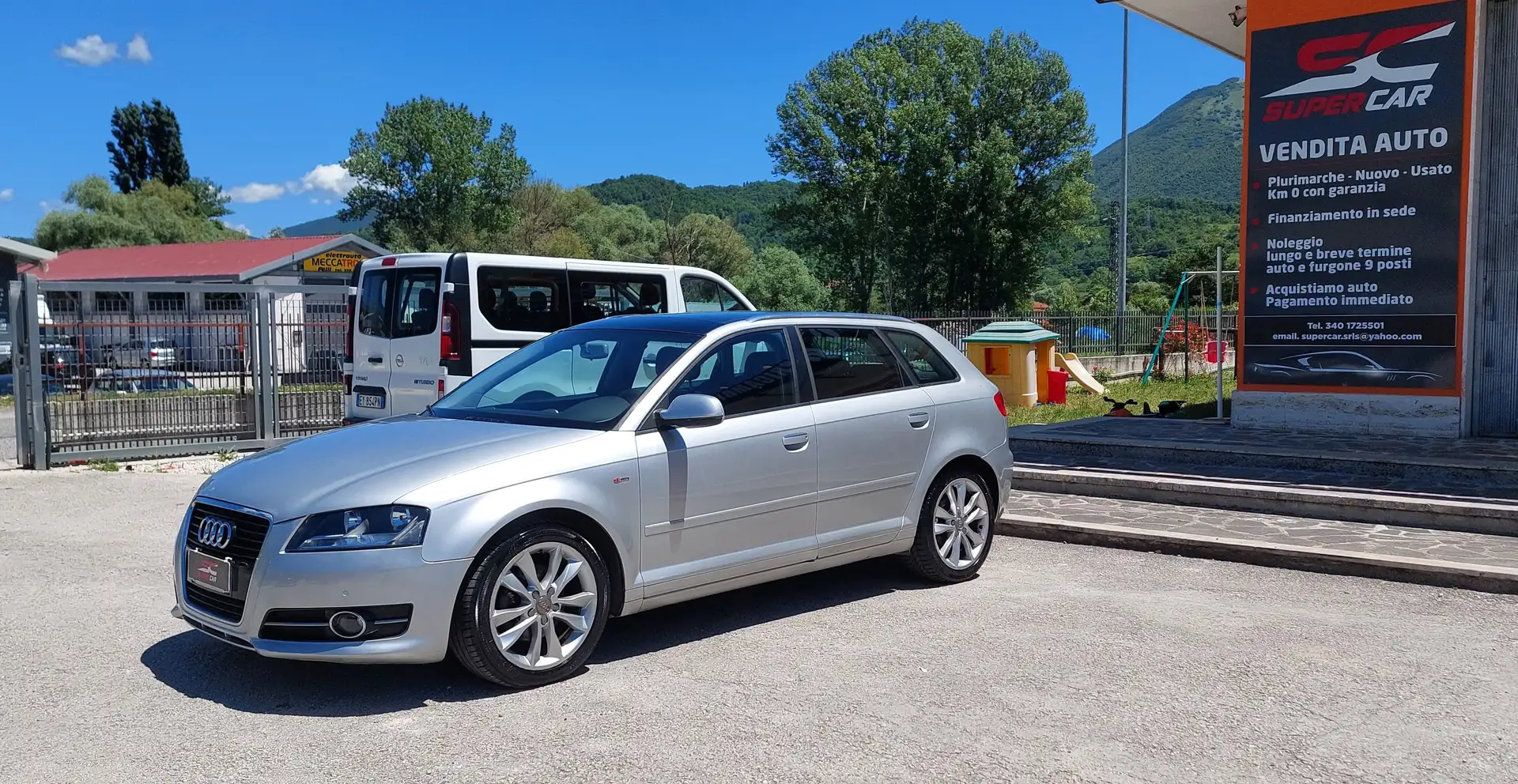 Audi A3 Sportback 2.0 tdi Ambition s-tronic Zilver - 1