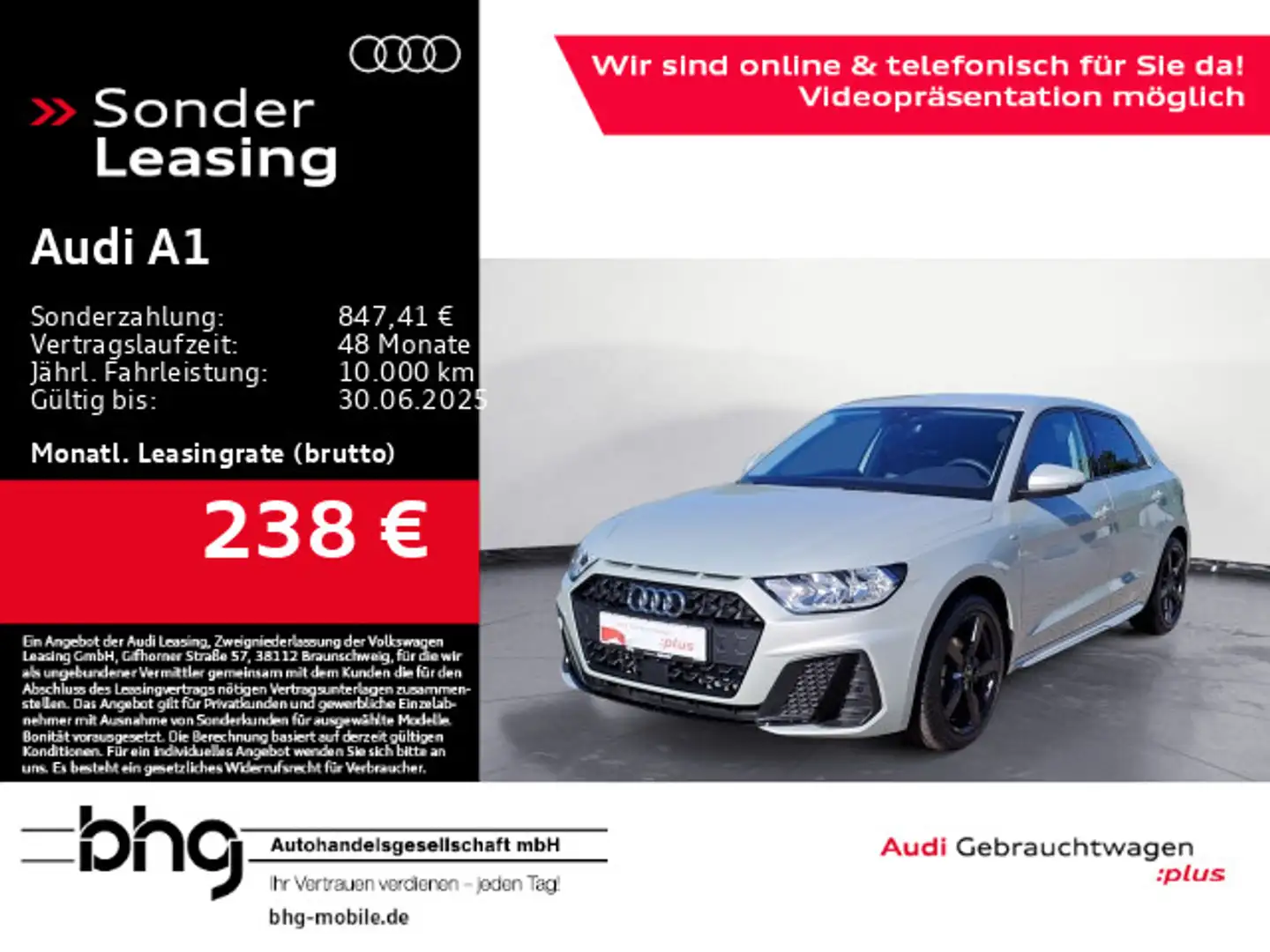 Audi A1 25 TFSI Sportback S tronic S line Silber - 1