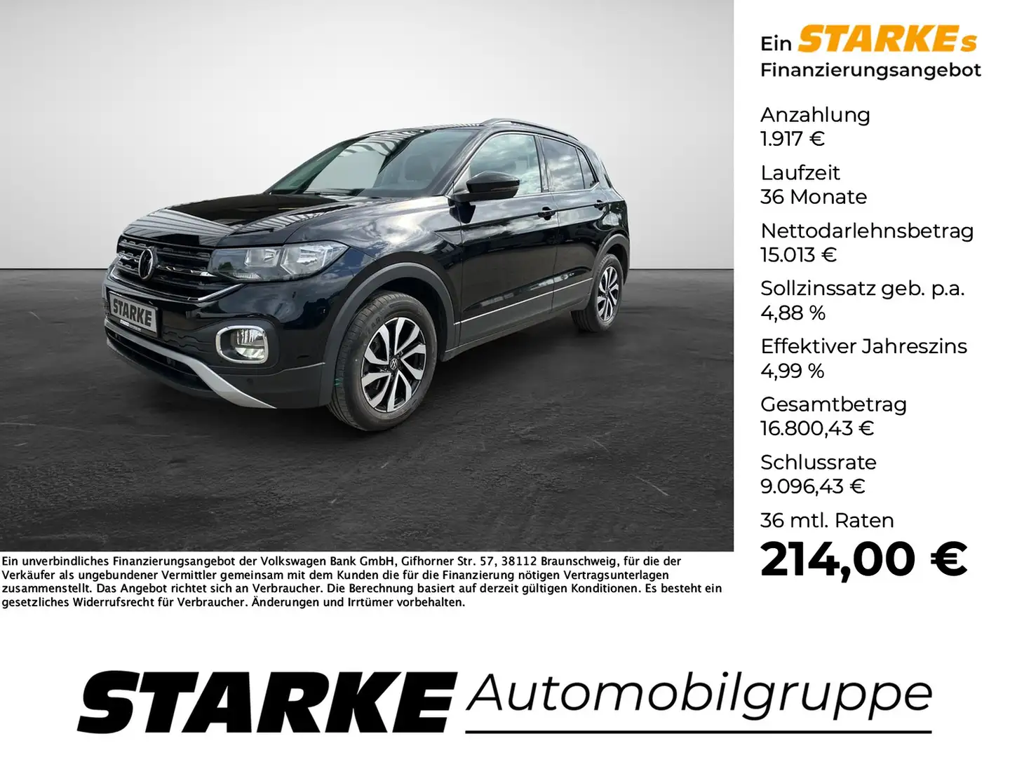 Volkswagen T-Cross 1.0 TSI Active Noir - 1