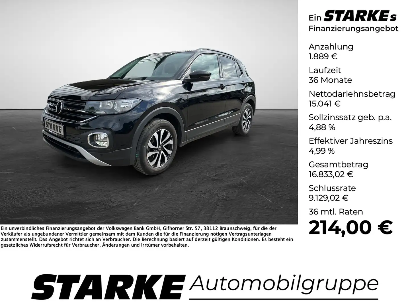 Volkswagen T-Cross 1.0 TSI Active Noir - 1