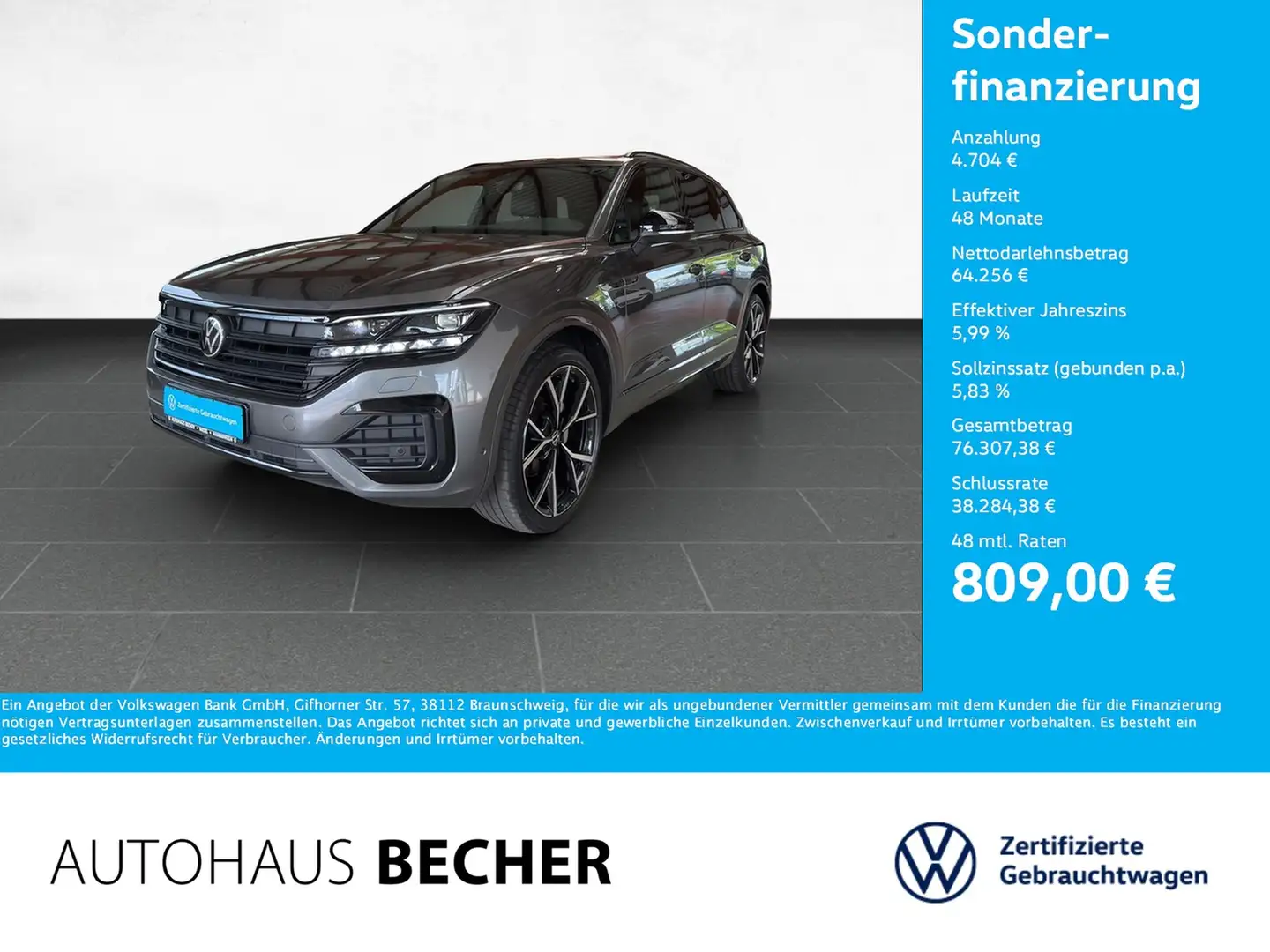 Volkswagen Touareg R Line 3.0 V6 TDI 4MOTION /AHK/Navi/Pano Grau - 1