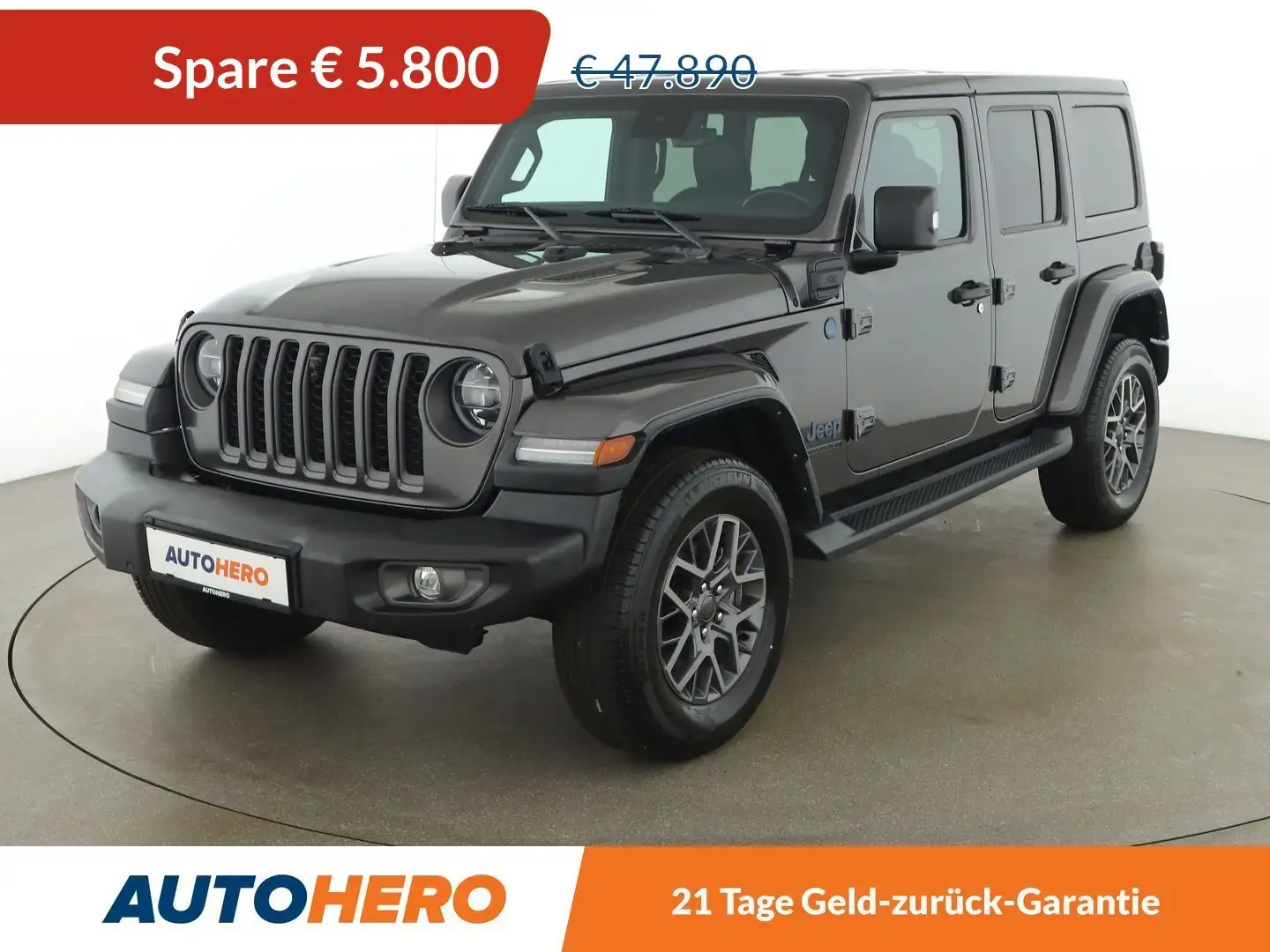 Jeep Wrangler 2.0 4xe Plug-in Hybrid 80th Anniversary Szary - 1