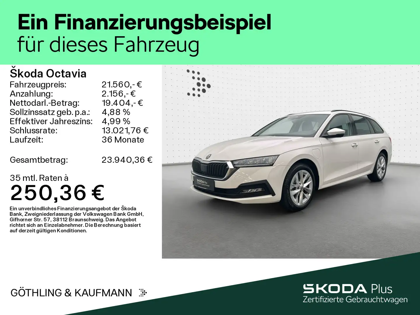 Skoda Octavia iV Combi Ambition 1.4TSI *NAVI*Assist*LE Weiß - 2