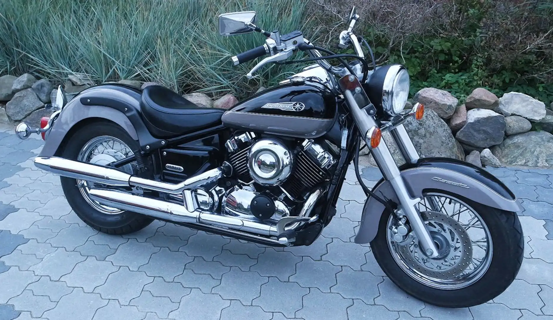 Yamaha XVS 650 DragStar Classic* Oldstyle-Umbau* Traumzustand* Siyah - 1