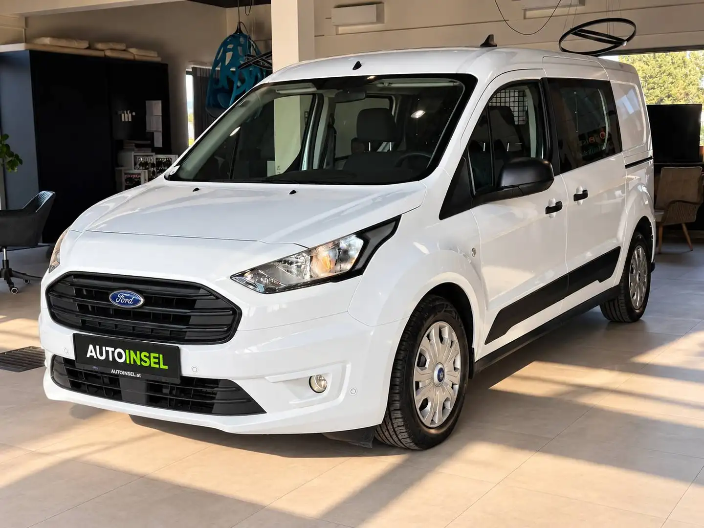 Ford Transit Connect Kasten-lang-Trend+Elekktrische-Spiegel+Berganfahrassisten+Elektrische-Fensterheber+1.Besitz+2-Schiebetüre+AHK Weiß - 2