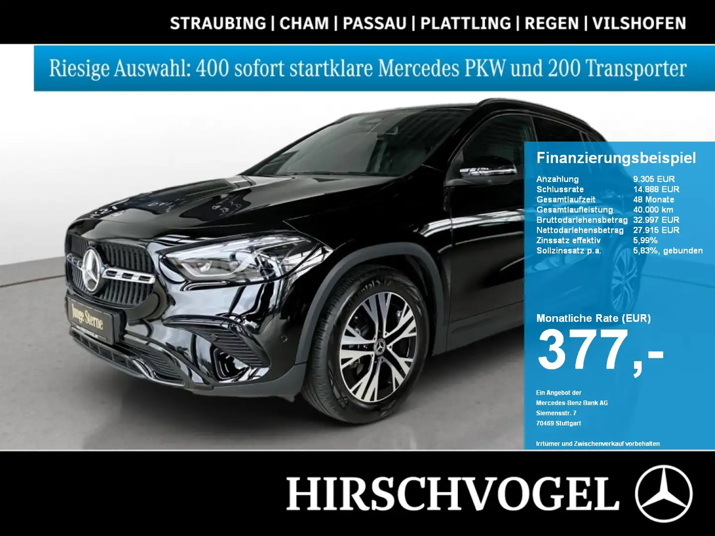 Mercedes-Benz GLA 180 Progressive Line+AHK+DISTRONIC+KEYLESS Noir - 1